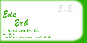 ede erb business card